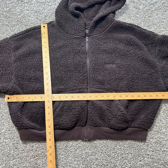 Skims Womens Brown Teddy Fleece Zip-Up Hoodie 3X - Picture 8 of 10